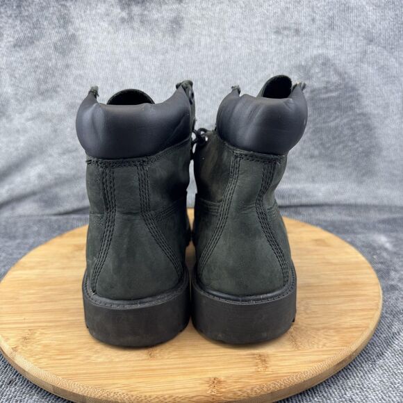 Timberland Boots Mens Size 5.5 Green Nubuck Leather Padded Collar Lug Sole main image 6